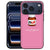 Nut Boyfriend iPhone 18 Pro Max hoesje, roze achterkant met speelse notenillustratie en zwarte rand