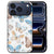 Blauwe vlinder met witte en bruine details op de achterkant van het iPhone 18 Pro hoesje Vlinder