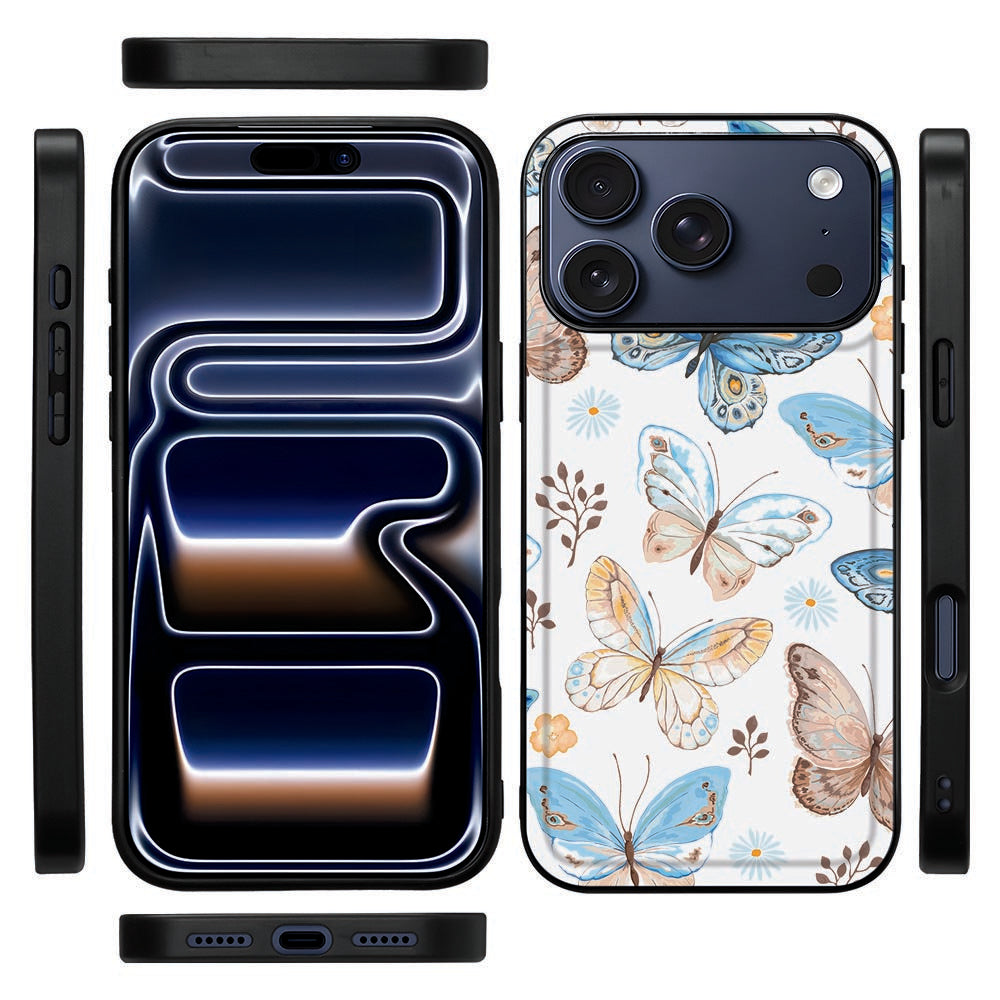 Zwarte TPU-rand van de Vlinder back cover voor iPhone 18 Pro vanaf de zijkant