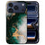 Groene marmerprint met witte aders op de achterkant van het iPhone 18 Pro hoesje Marmer Groen