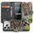 iPhone 18 Pro wallet hoesje Baby Luipaard open en dicht, met het luipaardje op de voorflap