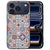 Kleurrijke tegelprint op de kunstleren achterkant van het iPhone 18 Pro hoesje Tiles Color