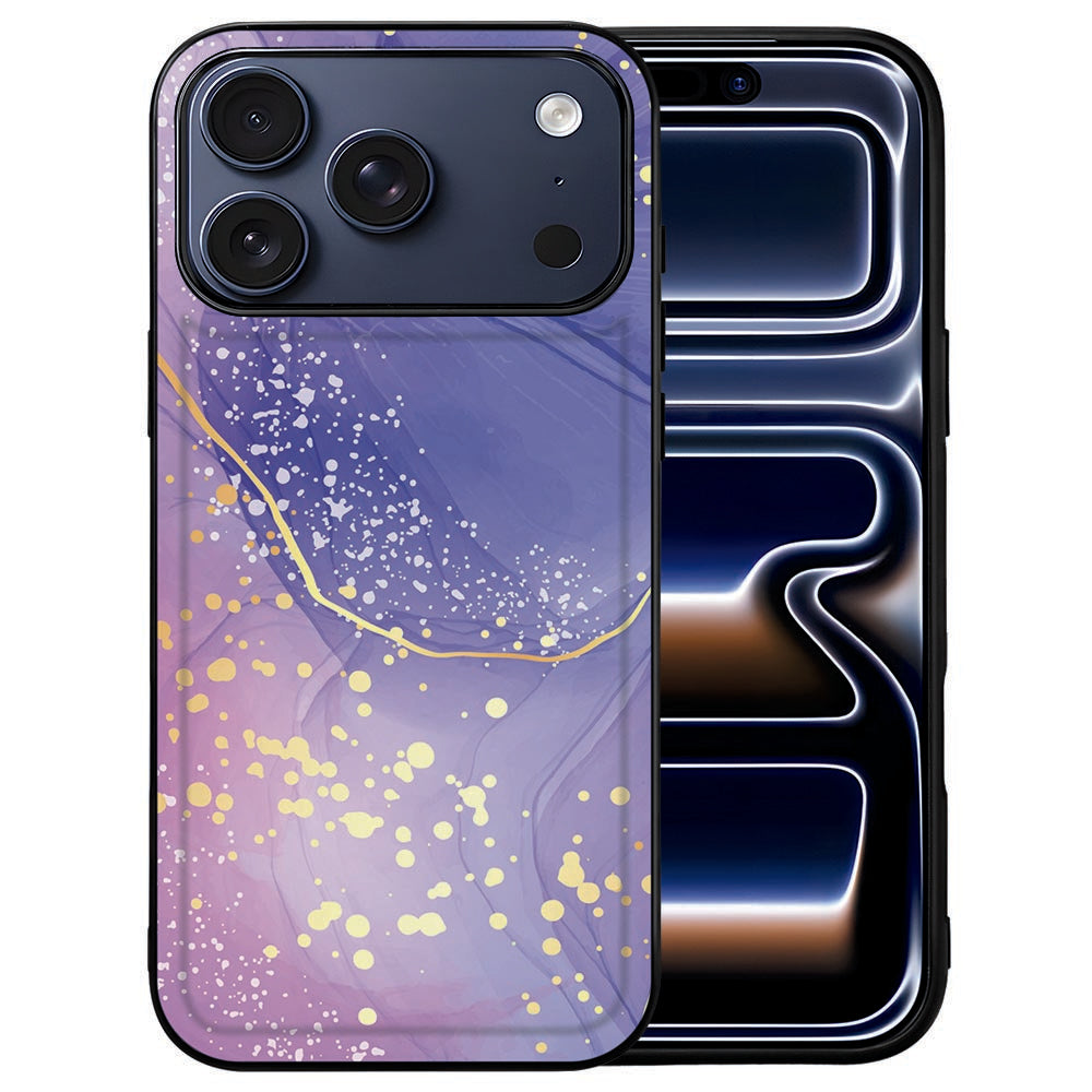 Watercolor Paars iPhone 18 Pro back cover met paarse aquarelvlekken op de achterkant