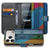 iPhone 18 Pro bookcase hoesje Wood Heart, open en dicht afgebeeld