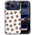 iPhone 18 Pro hoesje Poep Emojis met zwart-wit emoji-patroon op de achterkant