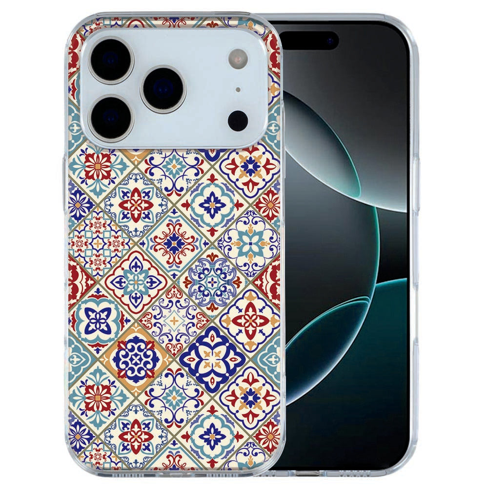 Kleurrijk tegelpatroon van het Tiles Color TPU hoesje voor iPhone 18 Pro Max, achterkant