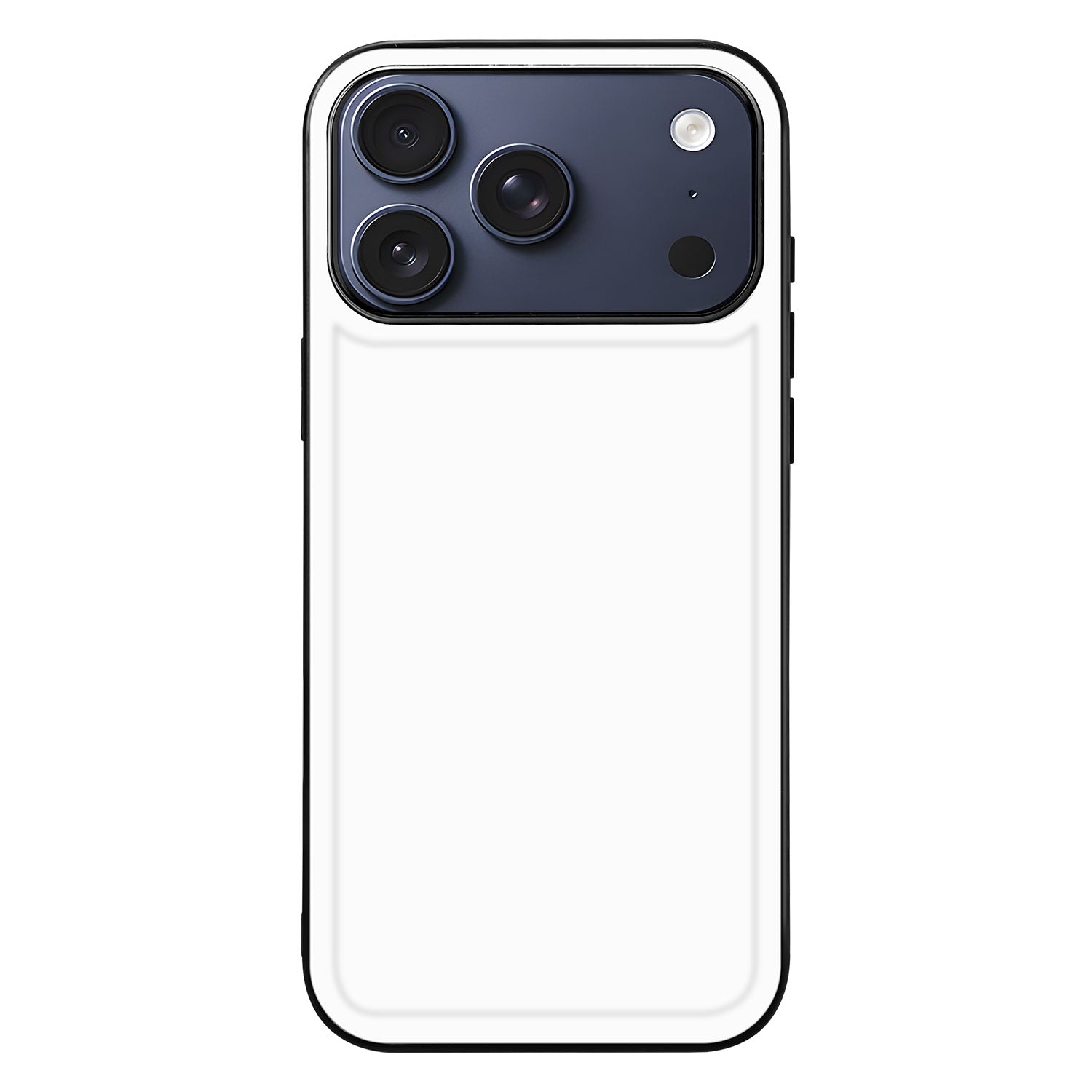 iPhone 18 Pro Max back cover wit zwart met camera uitsparing