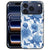 Flowers Blue iPhone 18 Pro Max backcover met blauwe bloemenprint over de hele kunstleren achterkant