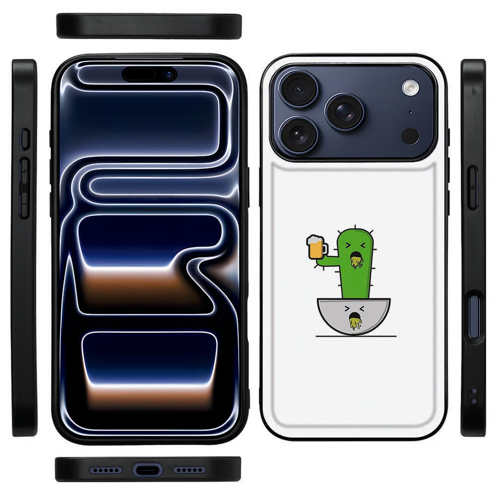 Zwarte rand van de Braktus back cover voor iPhone 18 Pro Max, zijaanzicht met knoppen vrij