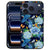 IJsvogel iPhone 18 Pro Max telefoonhoesje van achteren met blauw-witte vogelprint op kunstleer