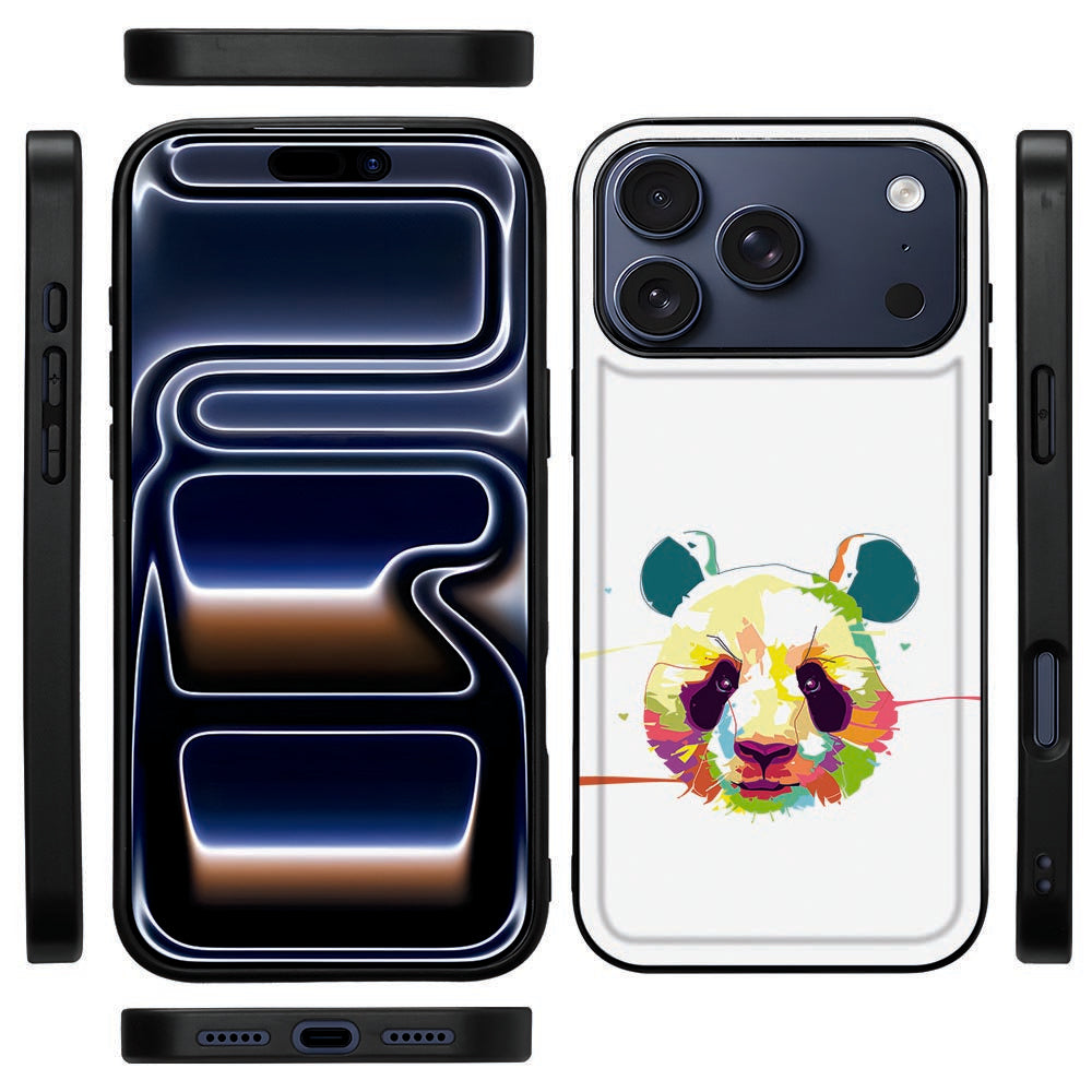 Zwarte TPU-rand van het Panda Color telefoonhoesje voor iPhone 18 Pro Max in zijaanzicht