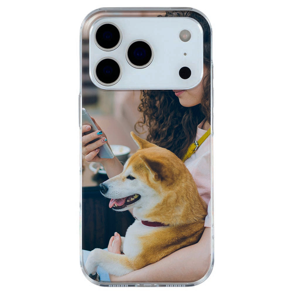 Apple iPhone 17 Pro Max TPU Hoesje Ontwerpen met Foto hondenprint Vooraanzicht.