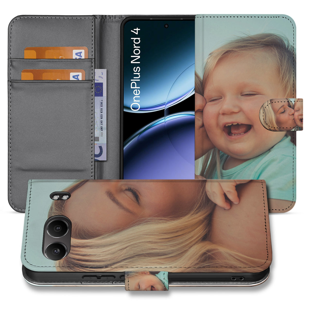 OnePlus Nord 4 Book Case Hoesje Maken telefoonhoesje met foto aanzicht
