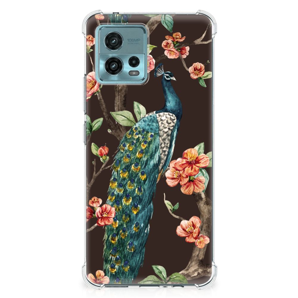 otorola Moto G72 Case Anti-shock Pauw met Bloemen B2C Telecom
