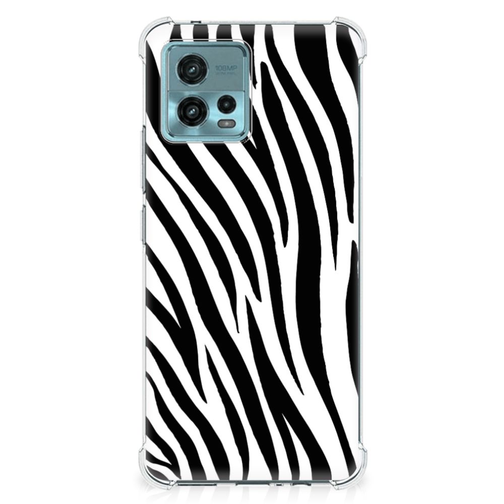 otorola Moto G72 Case Anti-shock Zebra achterkant