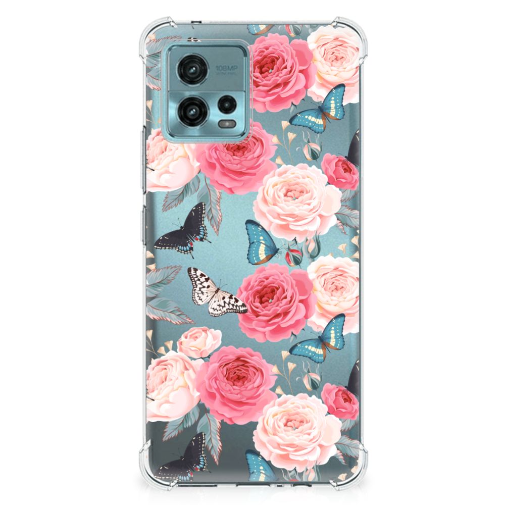 otorola Moto G72 Case Butterfly Roses B2C Telecom