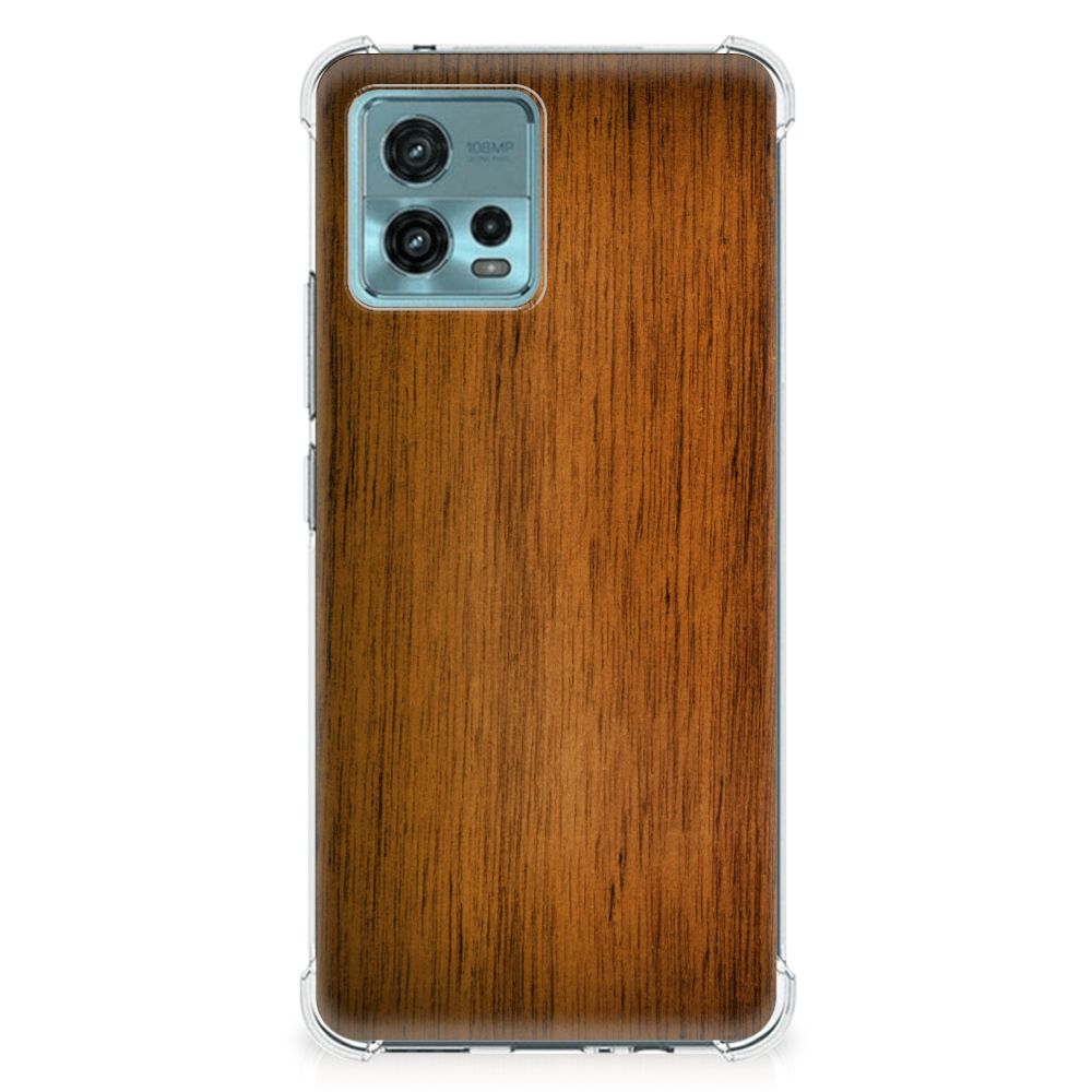 otorola Moto G72 Stevig Telefoonhoesje Donker Hout B2C Telecom