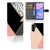 Samsung Galaxy A15 Book Case Zwart Roze Vormen bookcase geometrisch ontwerp aanzicht
