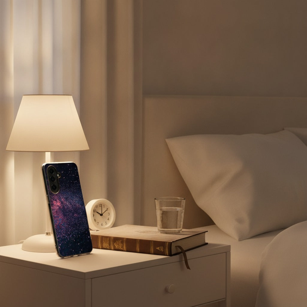 Samsung Galaxy A37 TPU Hoesje Stars - lifestyle foto in huiselijke setting