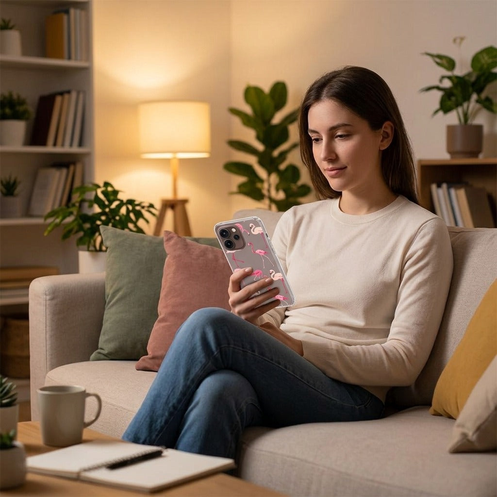 TPU Hoesje OPPO Reno15 Pro Flamingo - lifestyle foto