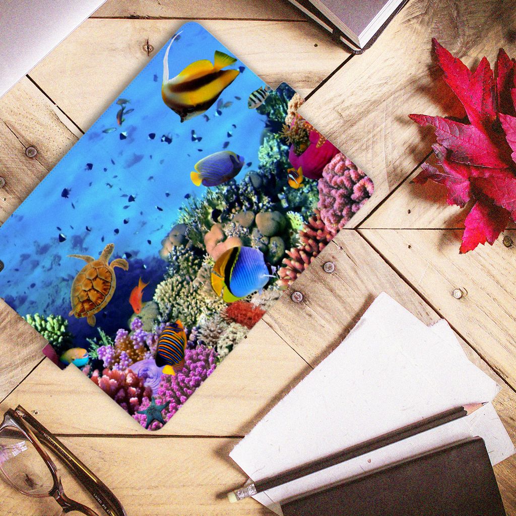 Samsung Galaxy Tab S6 Lite | S6 Lite (2022) Flip Case Vissen zee leven onderwater koraal