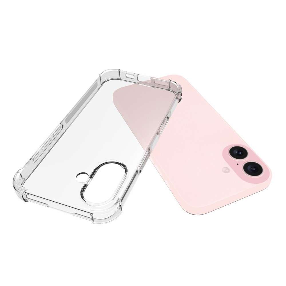 Anti-shock Back Cover voor de iPhone 16 Transparant