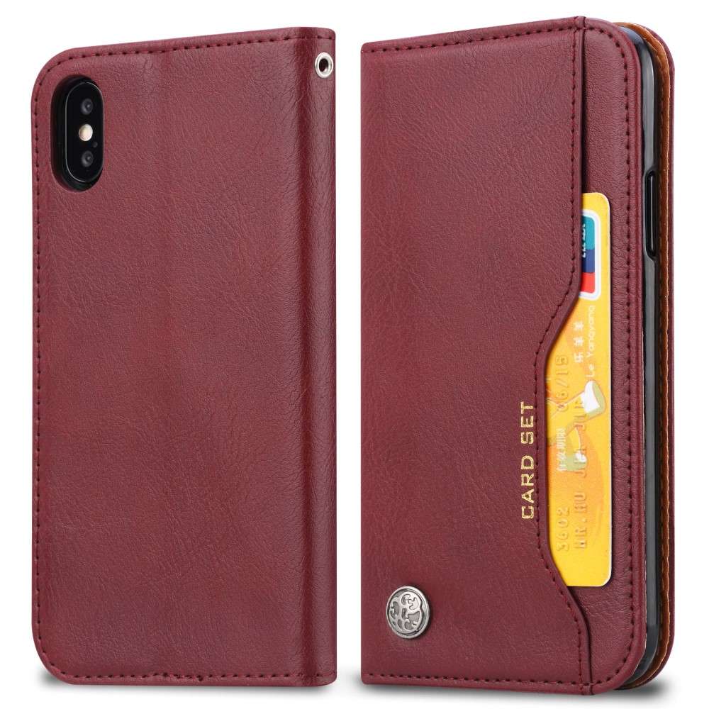 Apple iPhone XS Max Portemonnee Hoesje Pasjeshouder Bordeaux