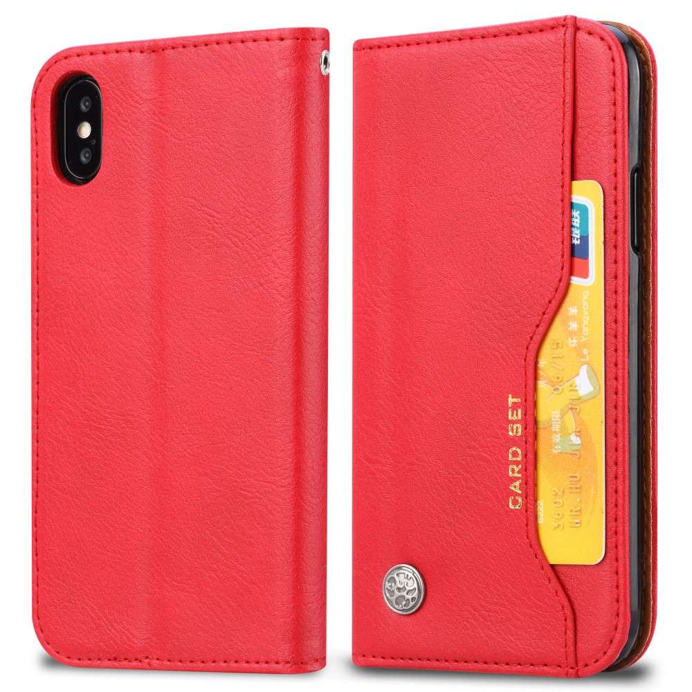 Apple iPhone XS Max Portemonnee Hoesje Pasjeshouder Rood