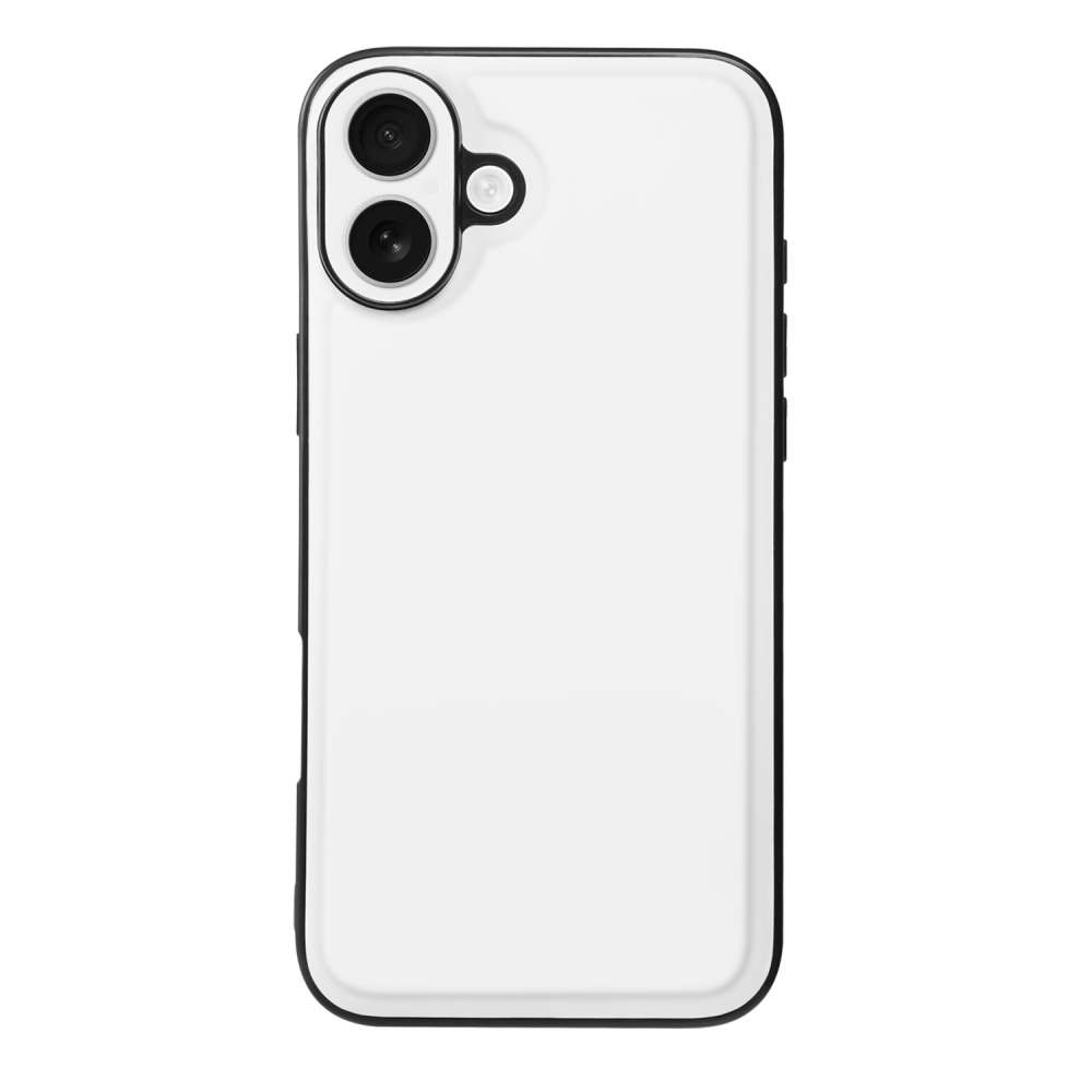 Back Cover Hoesje Apple iPhone 16 Plus Zwart | Wit