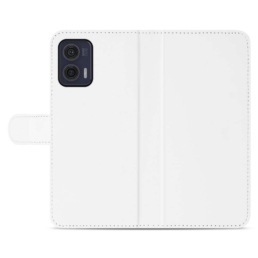 Book Case Hoesje voor de Motorola Moto G73 Wit met Pasjeshouder