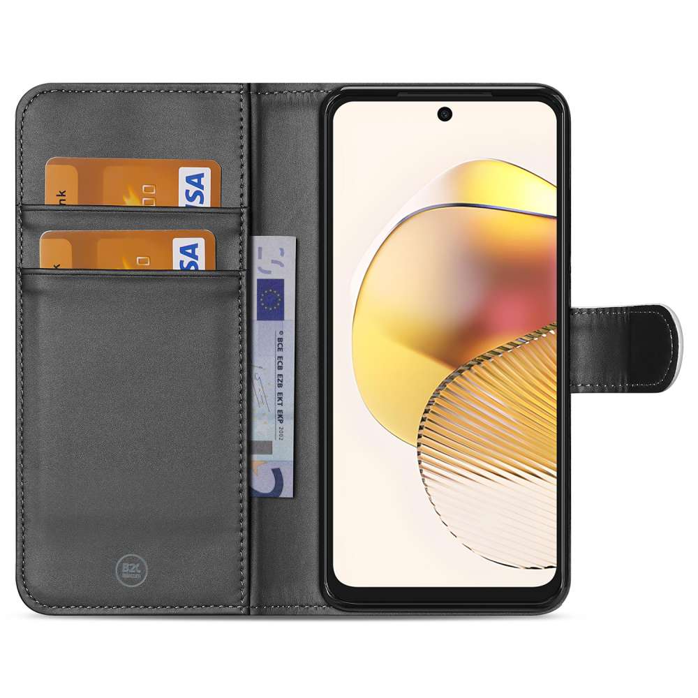 Book Case Hoesje voor de Motorola Moto G73 Wit met Pasjeshouder