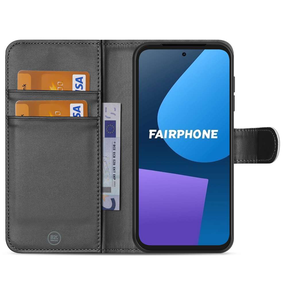 Book Case Telefoonhoesje Fairphone 5 Wit met Pasjeshouder