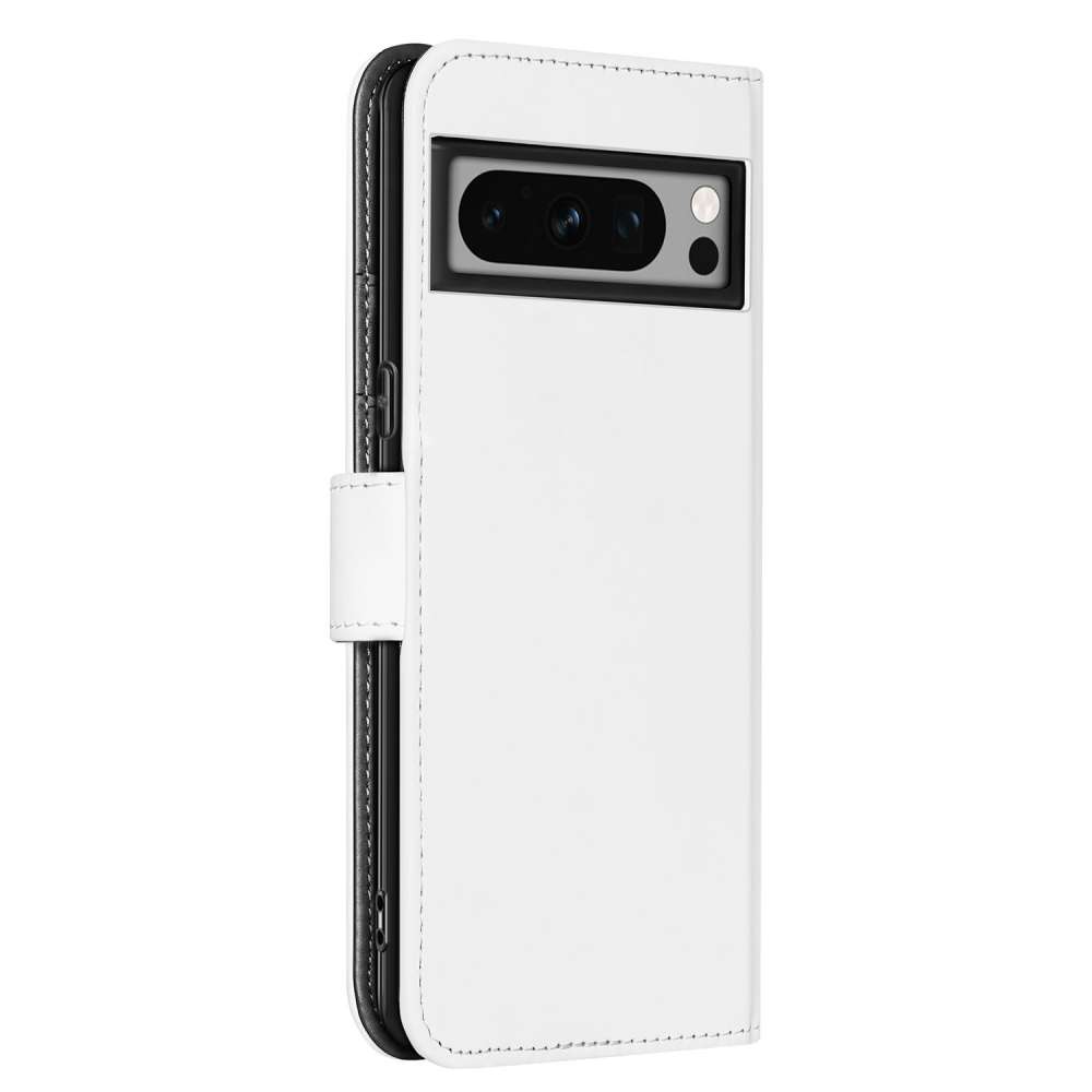 Book Case Telefoonhoesje voor de Google Pixel 8 Pro Wit met Pasjeshouder