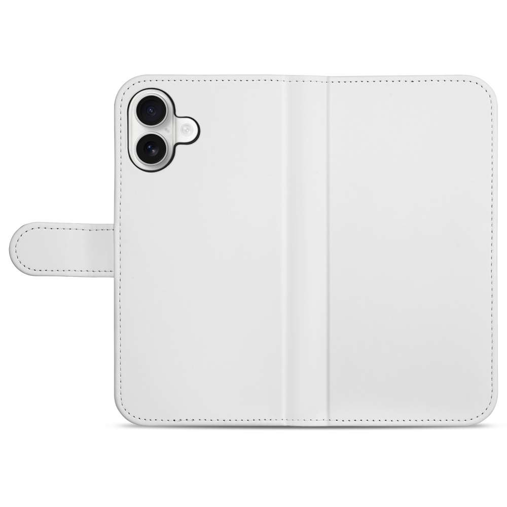 Book Case Telefoonhoesje voor de iPhone 16 Plus Wit met Pasjeshouder