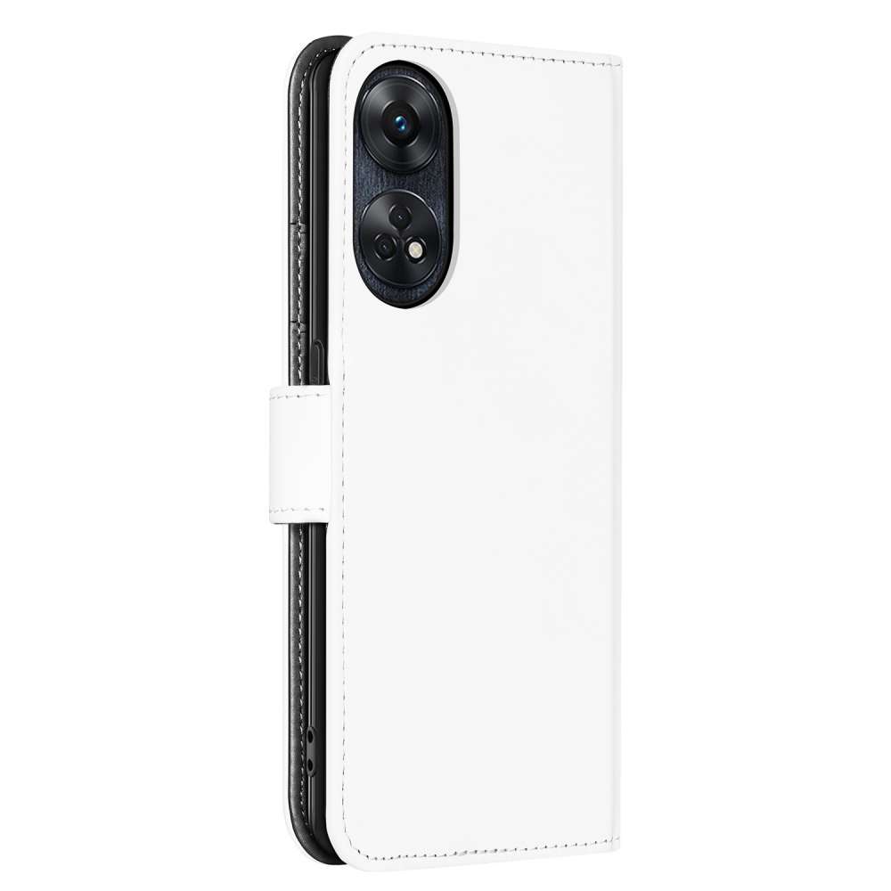 Book Case Telefoonhoesje voor de OPPO Reno8 T 4G Wit met Pasjeshouder