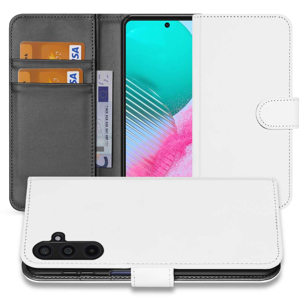 Book Case Telefoonhoesje voor de Samsung Galaxy M54 Wit met Pasjeshouder