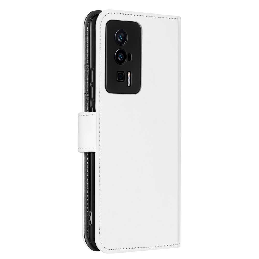 Book Case Telefoonhoesje voor de Xiaomi Poco F5 Pro Wit met Pasjeshouder