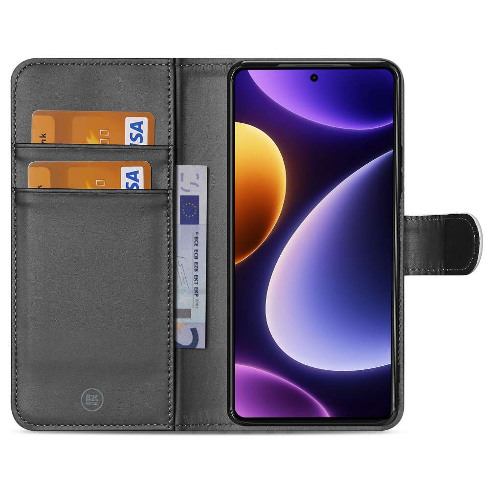 Book Case Telefoonhoesje voor de Xiaomi Poco F5 Wit met Pasjeshouder