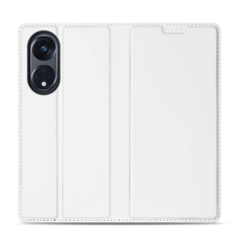 Stand Case Hoesje voor de OPPO Reno8 T 5G Wit met Pashouder