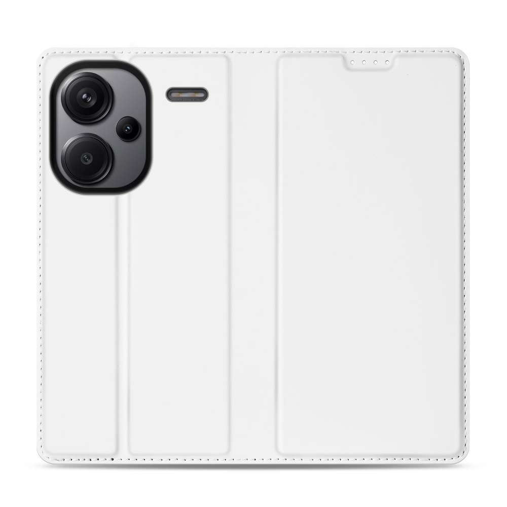 Stand Case Hoesje Xiaomi Redmi Note 13 Pro Plus Wit met Pashouder