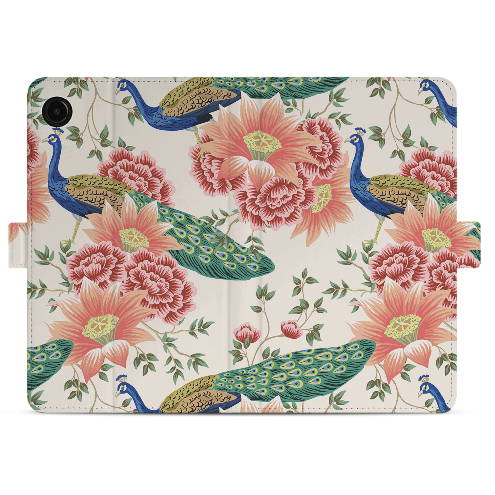 Uniek Samsung Galaxy Tab A9 Plus Tablethoesje Pink Peacock Design | B2C Telecom