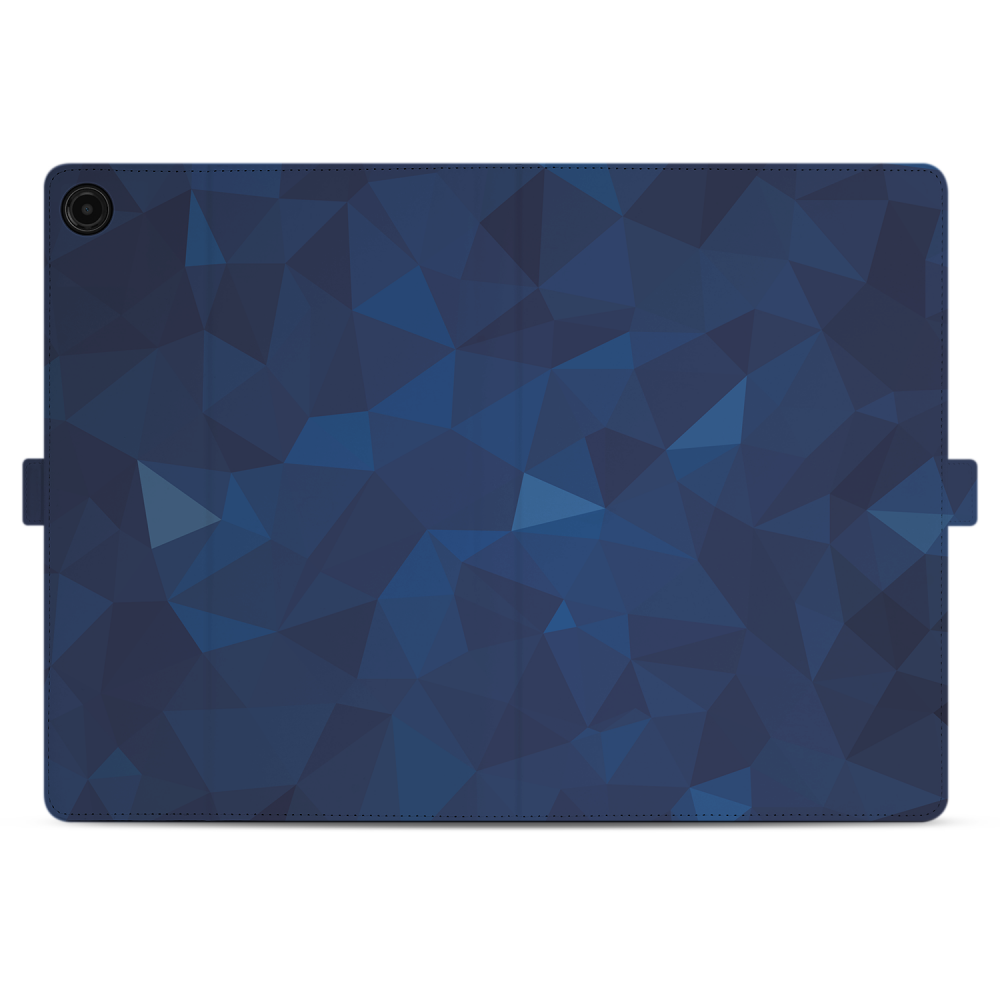 Uniek Samsung Galaxy Tab A9 Plus Tablethoesje Polygon Blue Design | B2C Telecom