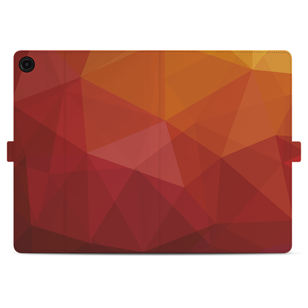 Uniek Samsung Galaxy Tab A9 Plus Tablethoesje Polygon Red Design | B2C Telecom