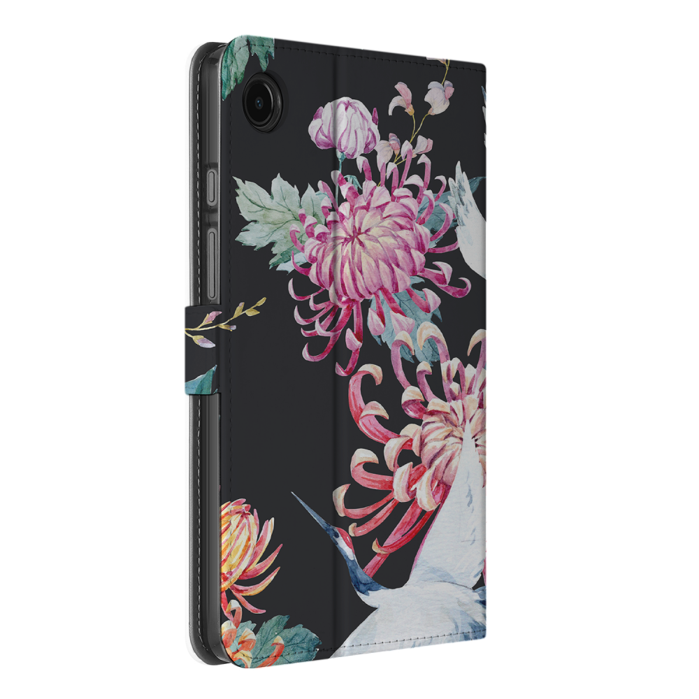 Uniek Samsung Galaxy Tab A9 Tablethoesje Bird Flower Design | B2C Telecom