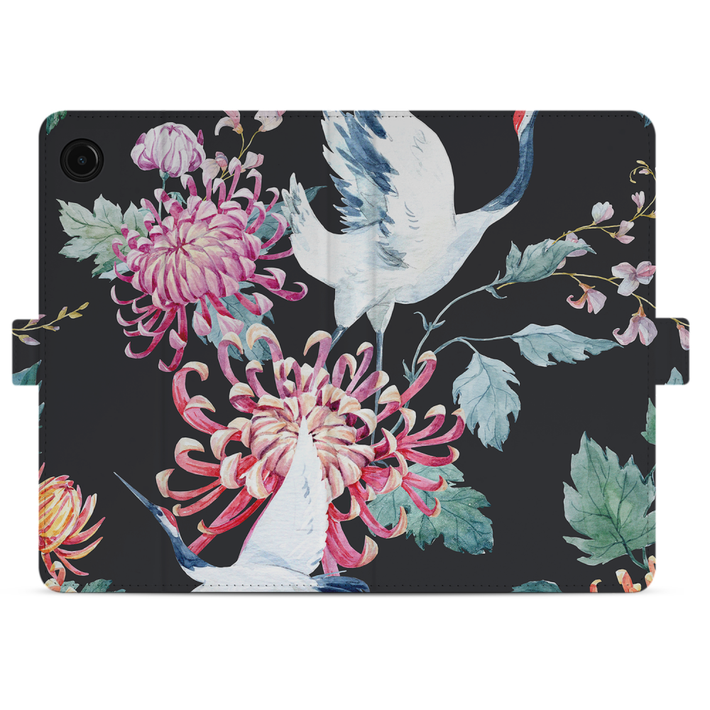 Uniek Samsung Galaxy Tab A9 Tablethoesje Bird Flower Design | B2C Telecom