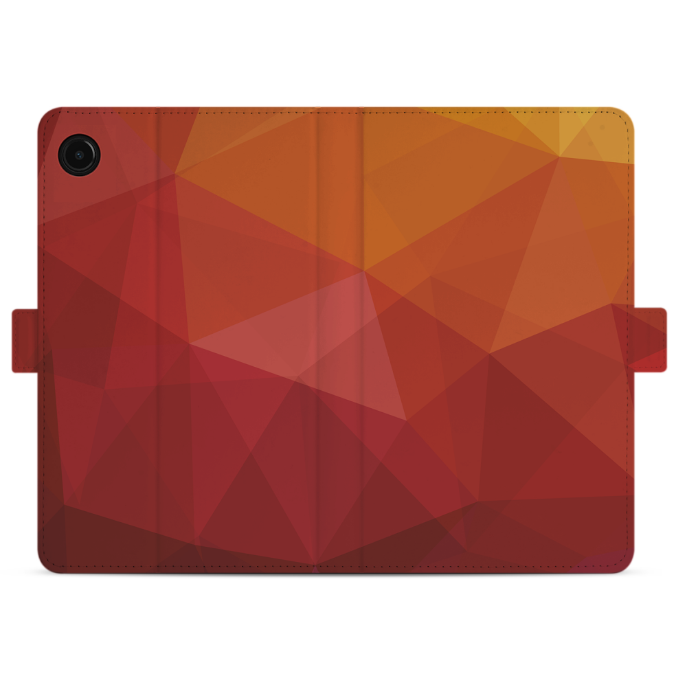 Uniek Samsung Galaxy Tab A9 Tablethoesje Polygon Red Design | B2C Telecom