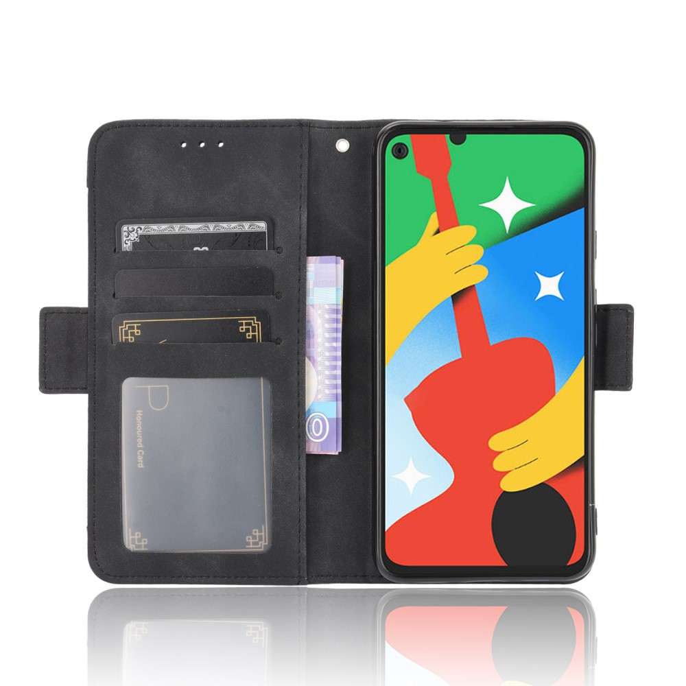 Wallet Case Google Pixel 4A 5G Hoesje Zwart met Standaard