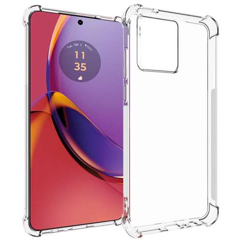 Anti-shock Back Cover voor de Motorola Moto G84 Transparant