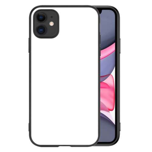 Back Cover iPhone 11 Hoesje Zwart/wit