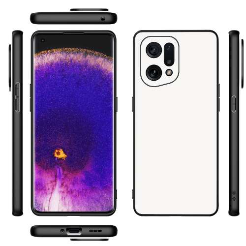 Back Cover OPPO Find X5 Hoesje Zwart/Wit